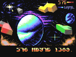 Tetris title screen for Commodore 64